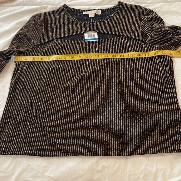 Michael Kors NWT black and gold top - Picture 4 of 6